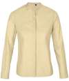 03787 Lds Bart NEOBLU Ladies Bart Mao Collar Long Sleeve Poplin Shirt Beige colour image